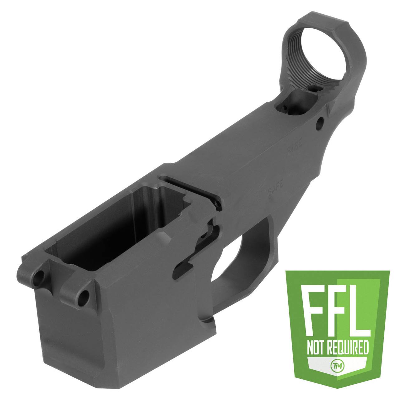 80% Lower Fire/Safe Marked – Anodized Black